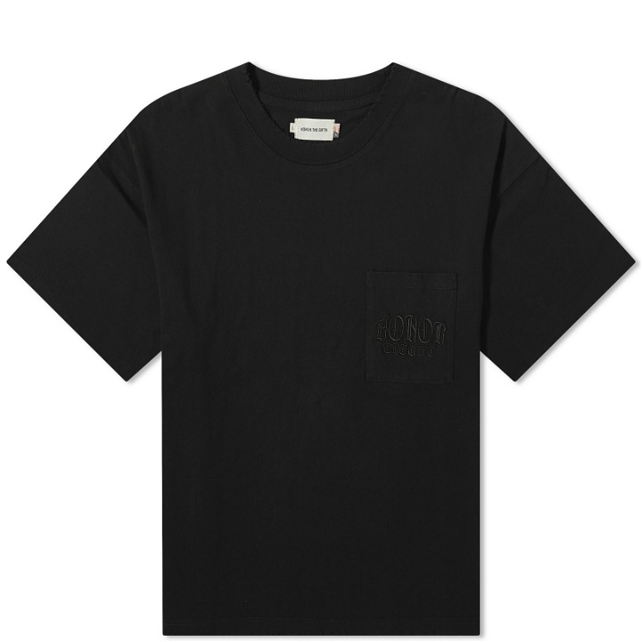 Photo: Honor the Gift Men's Embroidered Pocket T-Shirt in Black