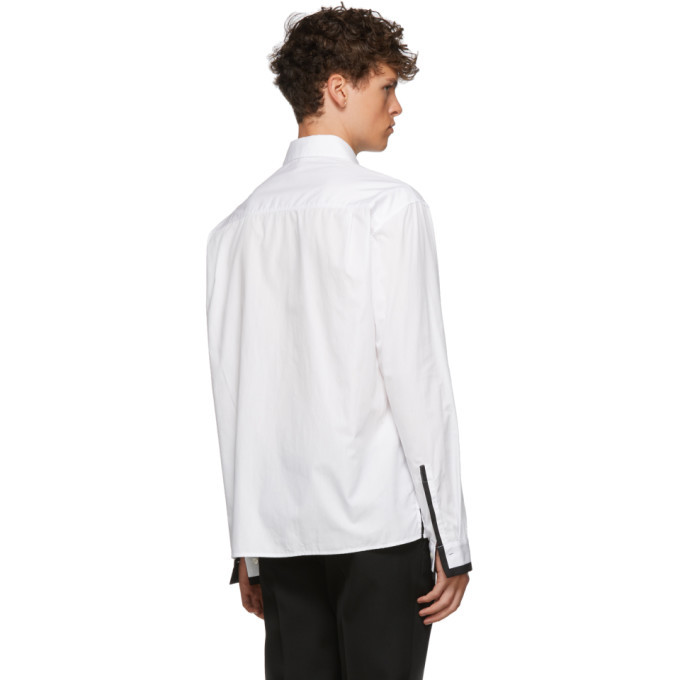Haider Ackermann White Poplin Classic Contrast Shirt Haider Ackermann