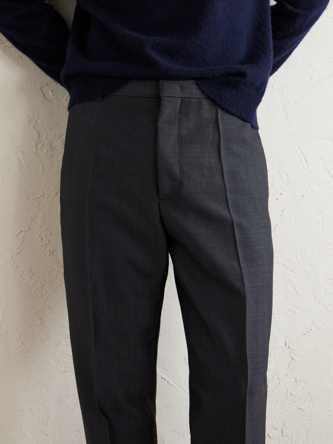 Jil Sander - Straight-Leg Wool and Mohair-Blend Trousers - Blue