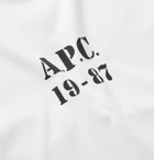 A.P.C. - Georges Logo-Print Cotton-Jersey T-Shirt - White