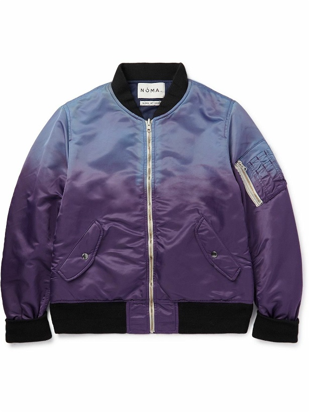 Photo: NOMA t.d. - Garment-Dyed Cotton-Twill Bomber Jacket - Purple