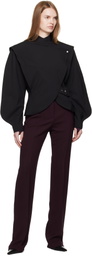 Mugler Black Asymmetric Officer Jacket
