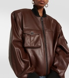 The Mannei Le Mans leather varsity jacket
