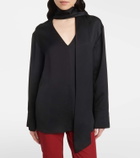 Joseph Scarf-detail silk blouse