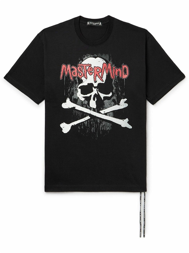 Photo: Mastermind World - Printed Cotton-Jersey T-Shirt - Black
