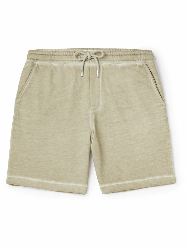 Photo: Mr P. - Cold-Dyed Organic Cotton-Jersey Drawstring Shorts - Gray