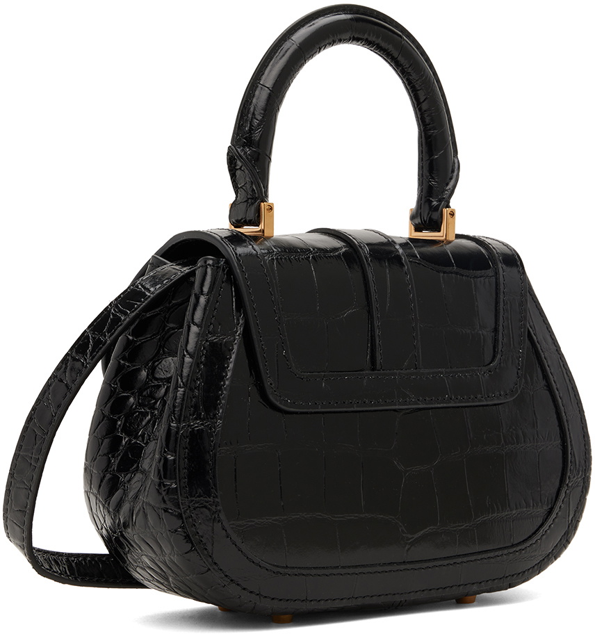 Versace Black Greca Goddess Velvet Mini Bag