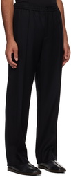 Solid Homme Black Pinched Seam Trousers