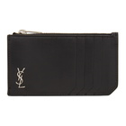 Saint Laurent Black Monogramme Fragments Card Holder