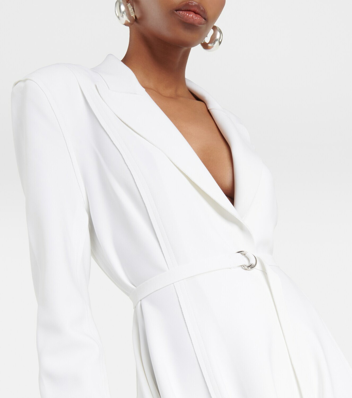 Norma Kamali ベルト付き ミディドレス ホワイト Norma Kamali Belted midi dress Norma Kamali