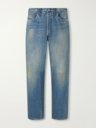 A.PRESSE - Tapered Distressed Jeans - Blue