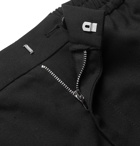Mr P. - Black Slim-Fit Grosgrain-Trimmed Wool Drawstring Tuxedo Trousers - Black