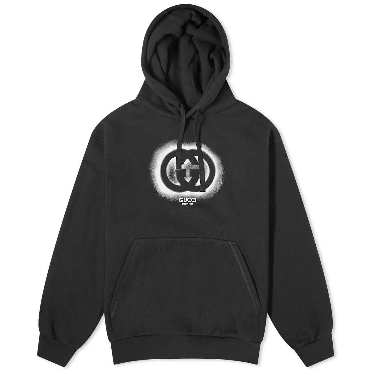 Photo: Gucci Men's Interlocking Logo Hoodie in Black