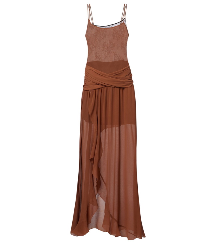 Photo: Jacques Wei Draped ruffled maxi dress