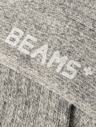 BEAMS PLUS - Two-Pack Striped Mélange Cotton-Blend Socks - Gray