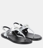 Isabel Marant Nya metallic leather thong sandals