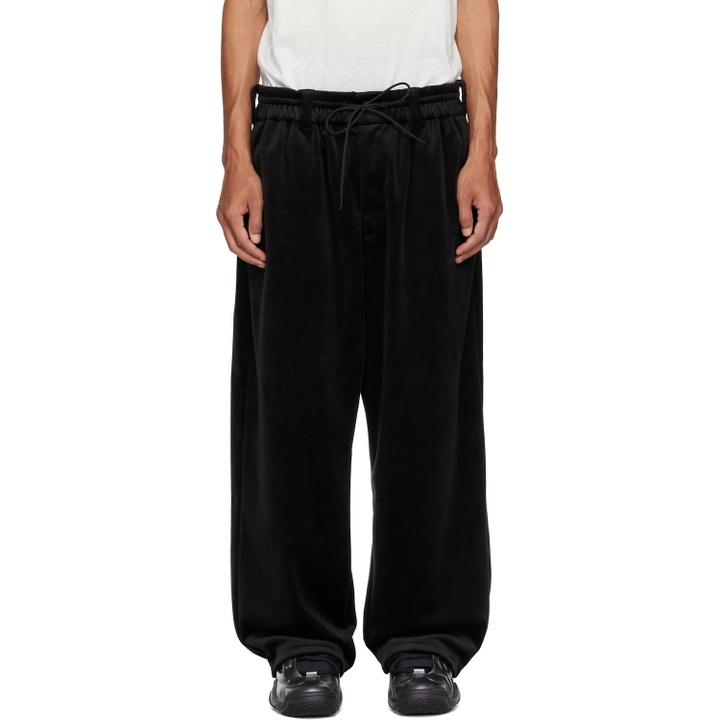 Photo: Y-3 Black Velvet Corduory Track Pants