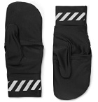 Off-White - Logo-Print Stretch-Shell Gloves - Black