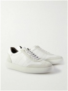 Brioni - Suede-Trimmed Leather Sneakers - White