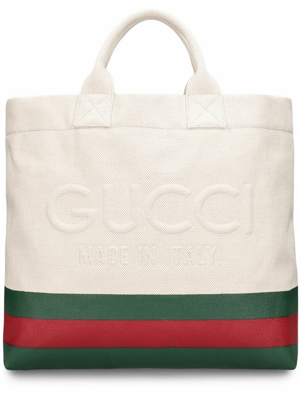 Photo: GUCCI - Cabas Small Bicolor Cotton Tote Bag