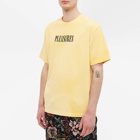 Pleasures Men's Spray Treated Heavyweight T-Shirt in Yellow