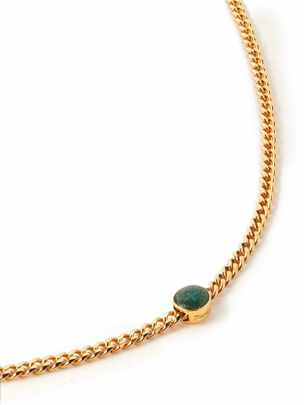 Photo: Miansai - Dove Type Gold Vermeil and Enamel Pendant Necklace