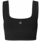 Casablanca Women's Textured Bralette Top in Black