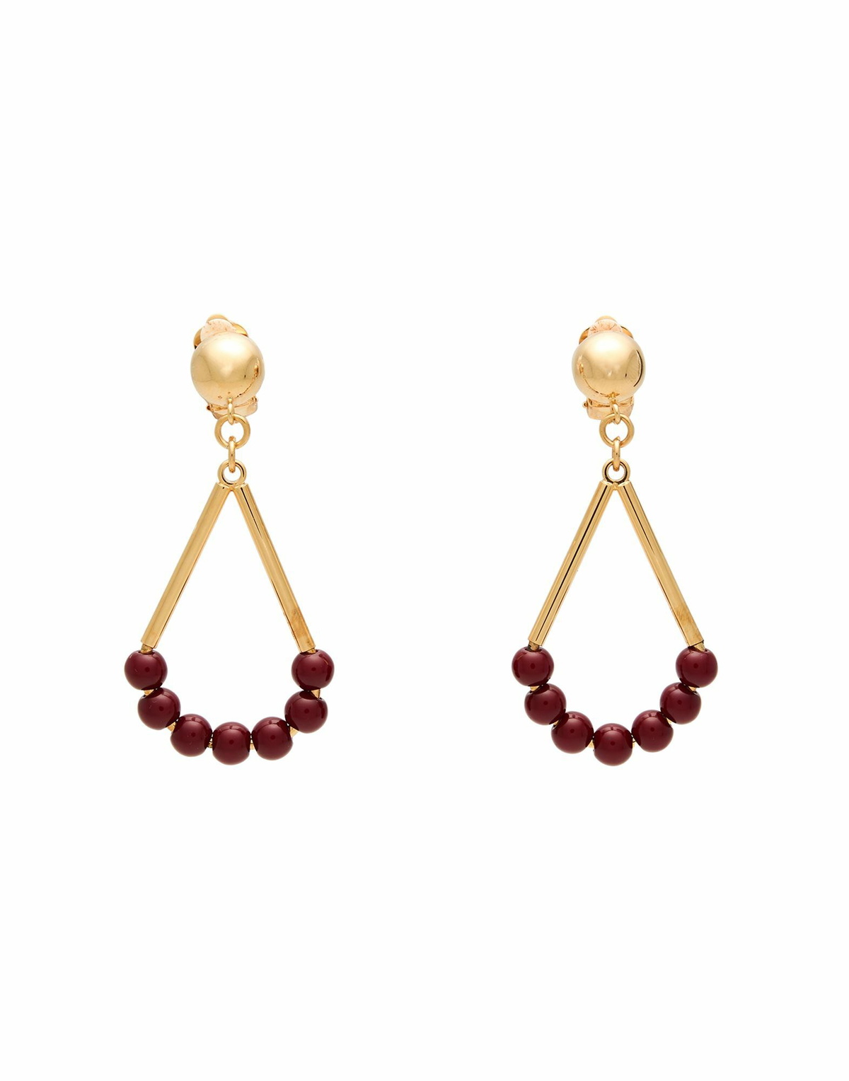 Marni Womens Earrings Burgundy