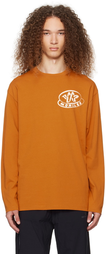 Photo: Moncler Orange Printed Long Sleeve T-Shirt