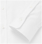 Gucci - White Slim-Fit Cutaway-Collar Embroidered Cotton-Poplin Shirt - White