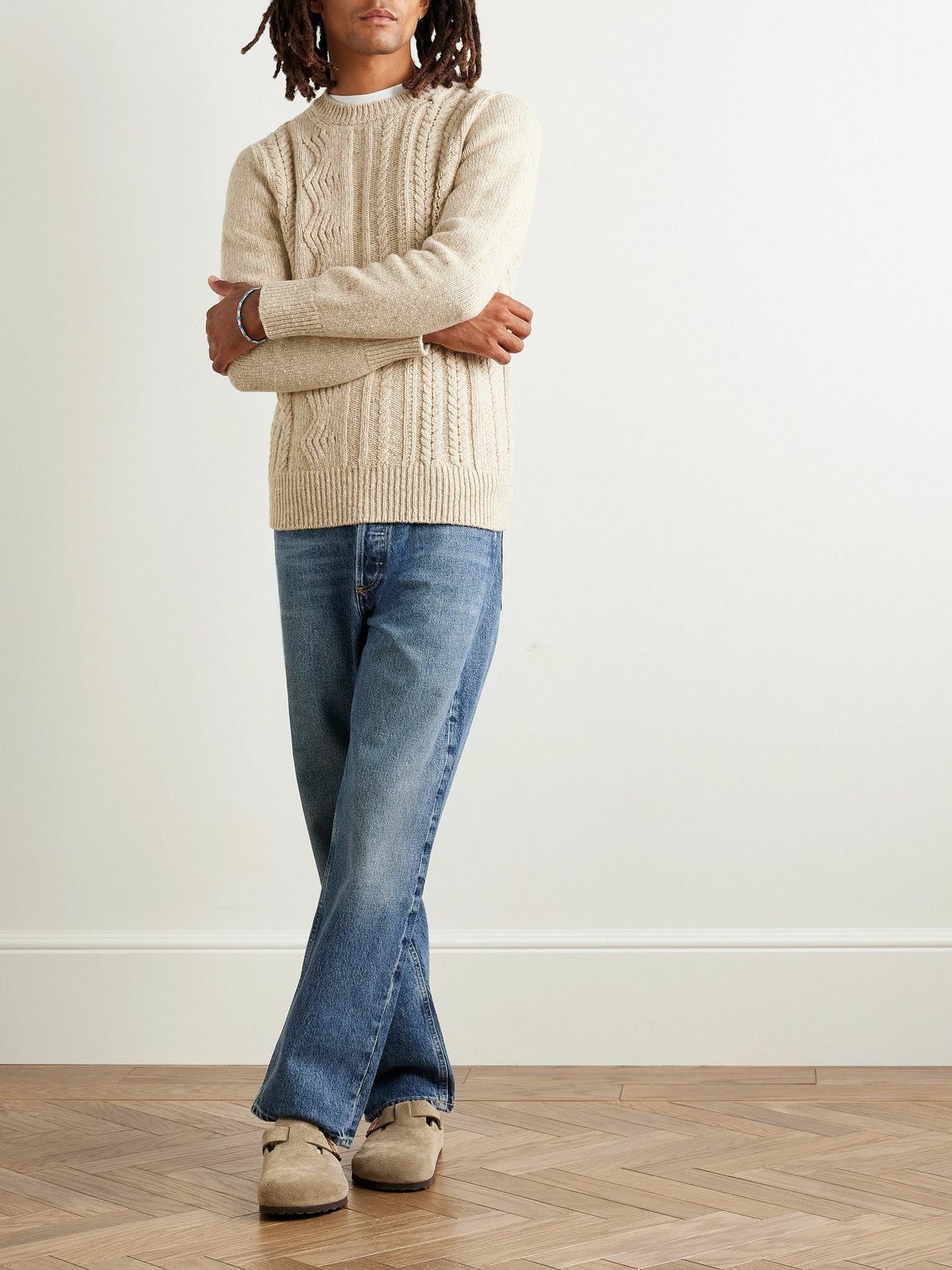 Inis Meáin - Ridge Cable-Knit Merino Wool and Cashmere-Blend