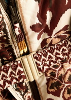 Farm Rio Toucans Scarf Reversible Printed Shell Jacket Cream