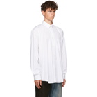 Balenciaga White Poplin Logo Shirt