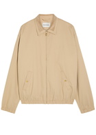DRÔLE DE Monsieur Le Blouson Drôle Logo Stretch-cotton Jacket Beige