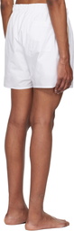 BOSS White Iconic Swim Shorts