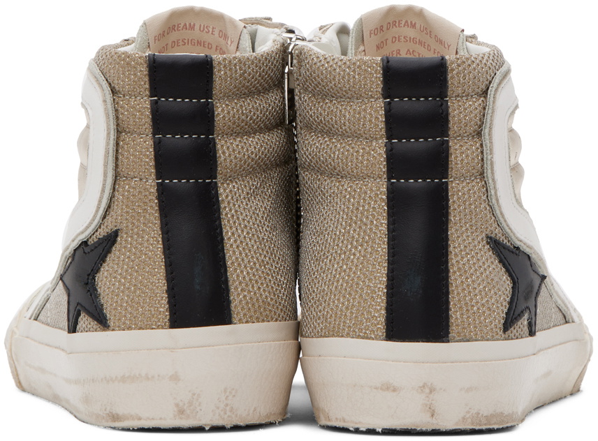 Golden Goose Off-White & Beige Slide Double Quarter Penstar Sneakers