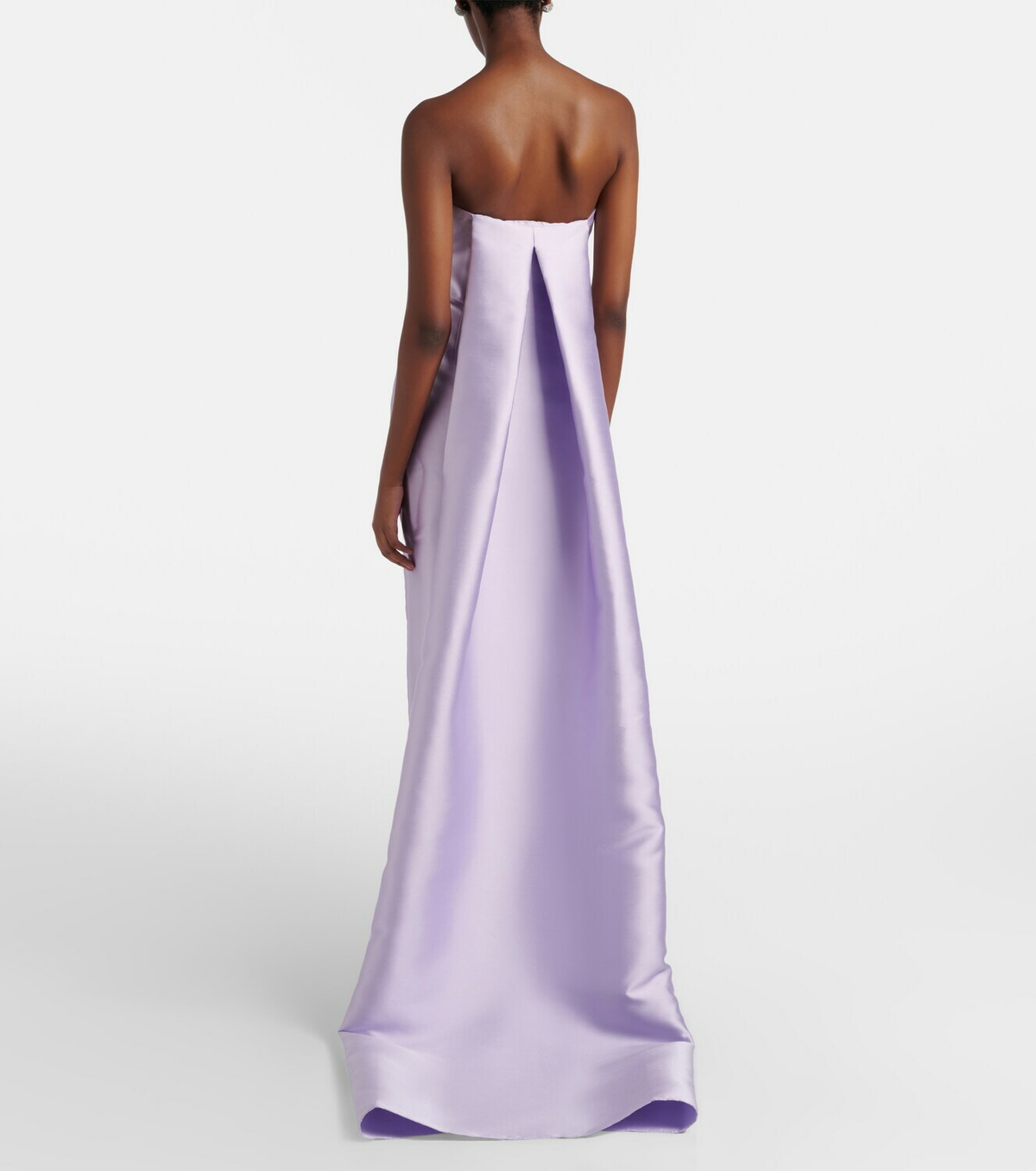 Solace London Kiki caped satin corset cocktail dress