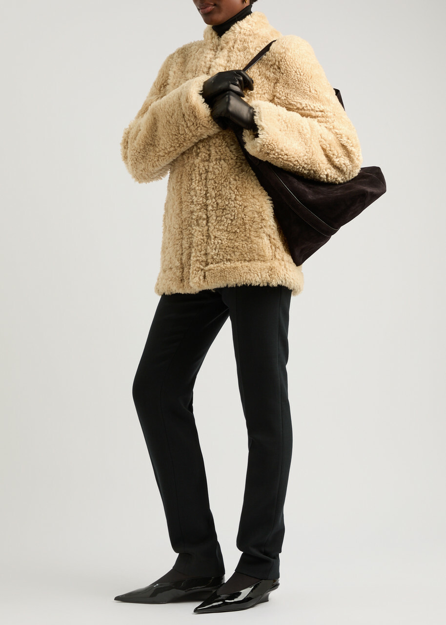Toteme Shearling Jacket Beige