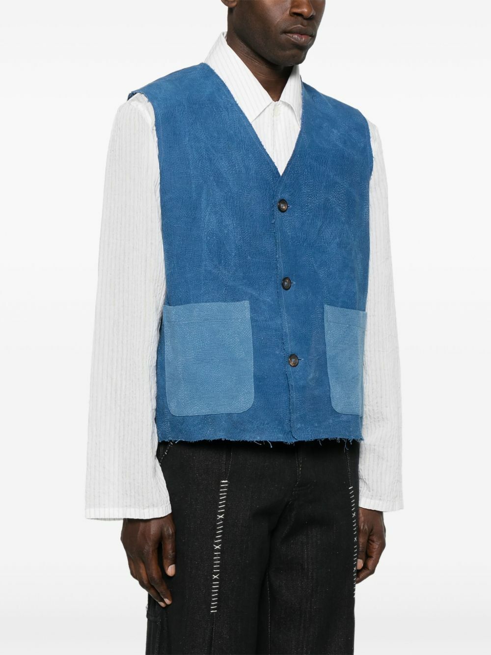KARTIK RESEARCH 刺繍ベスト Kartik Research Cotton Vest Kartik Research