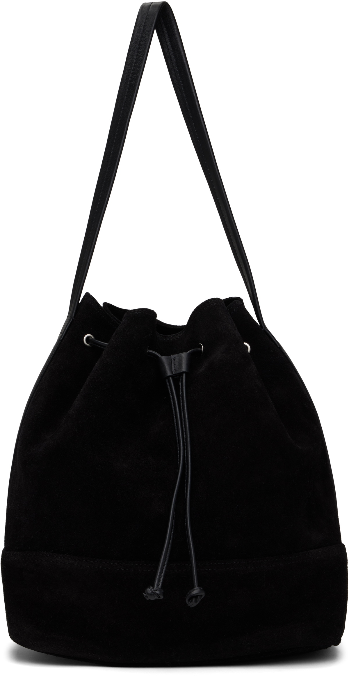 Nothing Written Black Suede Bucket Bag