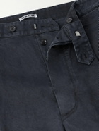 Auralee - Straight-Leg Pleated Cotton Chinos - Black