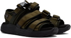 Tom Wood Green & Black Suicoke Edition Vega Sandals