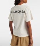 Balenciaga Logo embroidered cotton jersey T-shirt