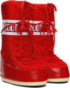 Moon Boot Red Icon Nylon Boots