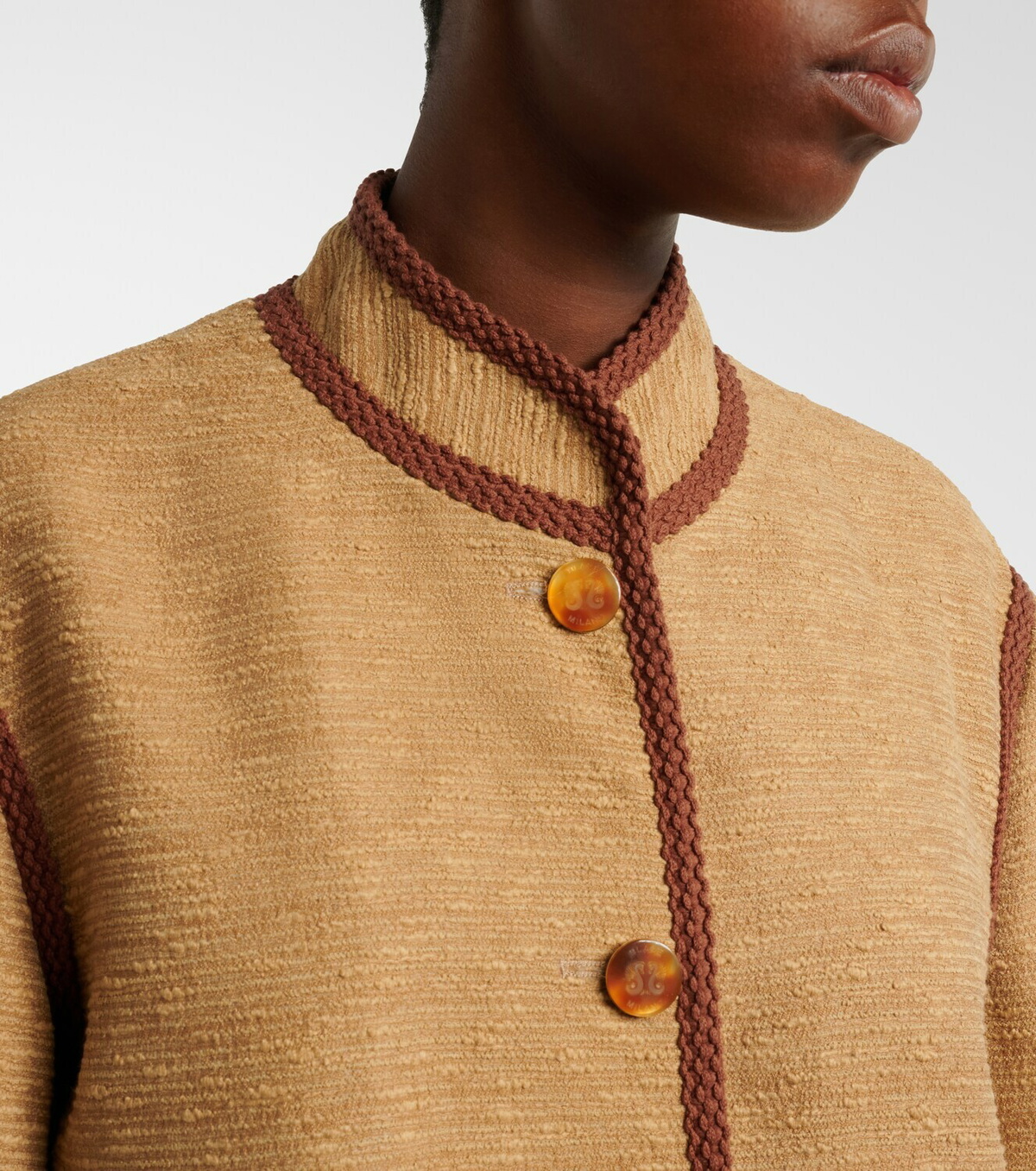 Blazé Milano Curly cotton and linen-blend jacket