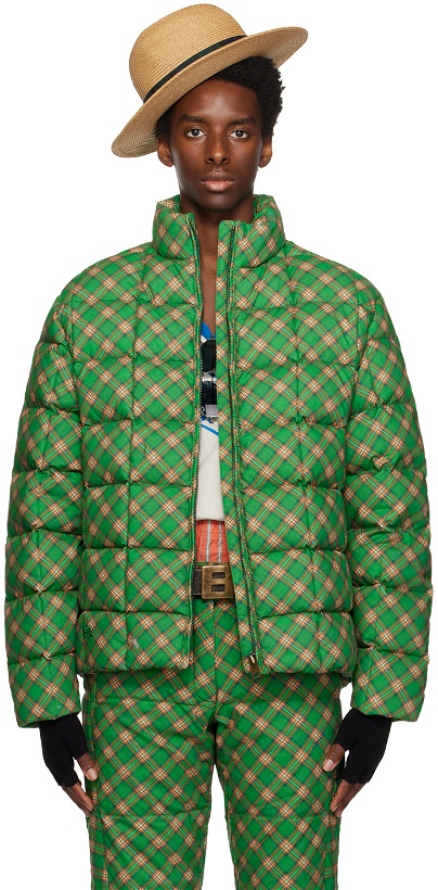 Photo: ERL Green Check Down Jacket
