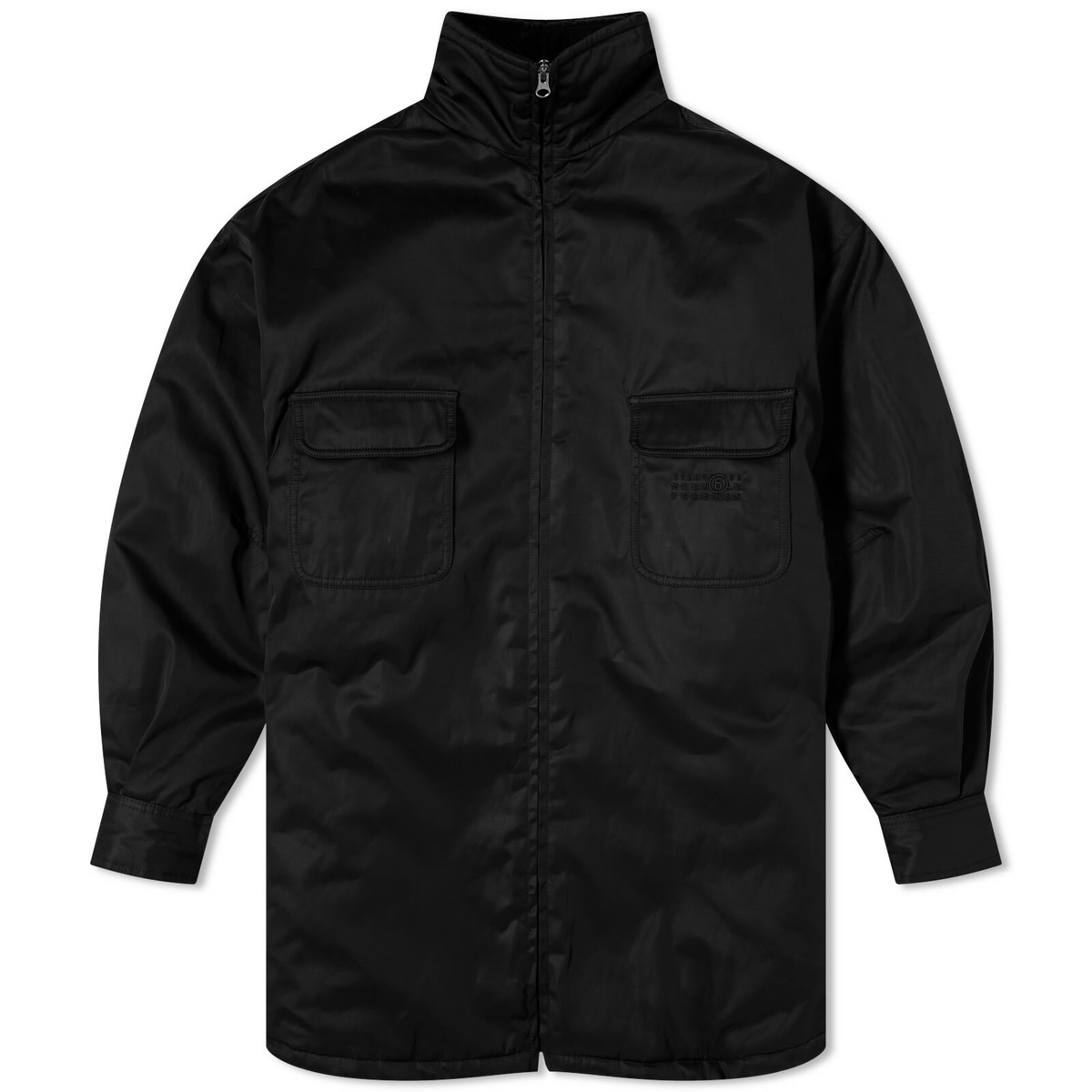 ジャケット・アウター Maison Margiela NYLON COAT MM6 Maison Margiela Men's Padded Nylon Jacket in Black MM6 Maison