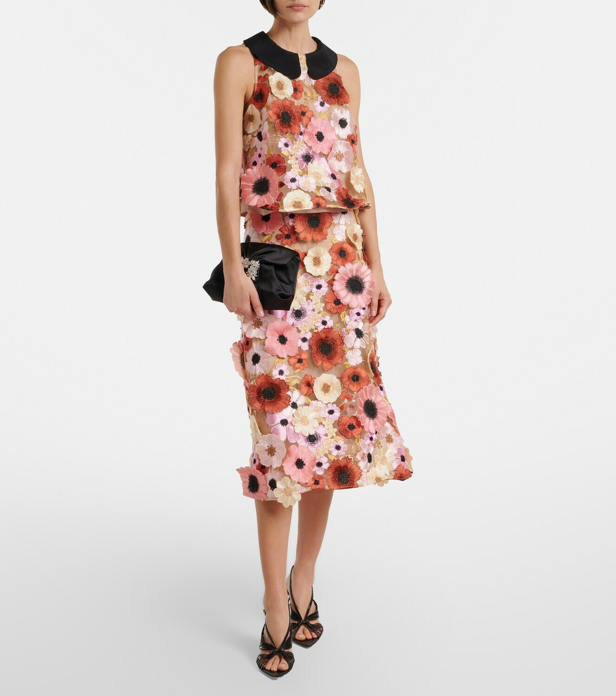 Dorothee Schumacher Blooming Meadow floral-appliqué midi skirt
