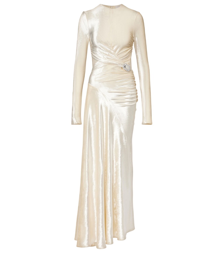 chinese dress ladies Rabanne Women's Lace Sheath Maxi Dress - Ivory