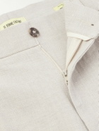 De Bonne Facture - Wide-Leg Pleated Linen and Wool-Blend Trousers - Neutrals